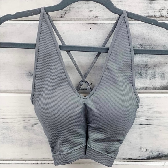 Wishlist Tops - Slate Ribbed Brami